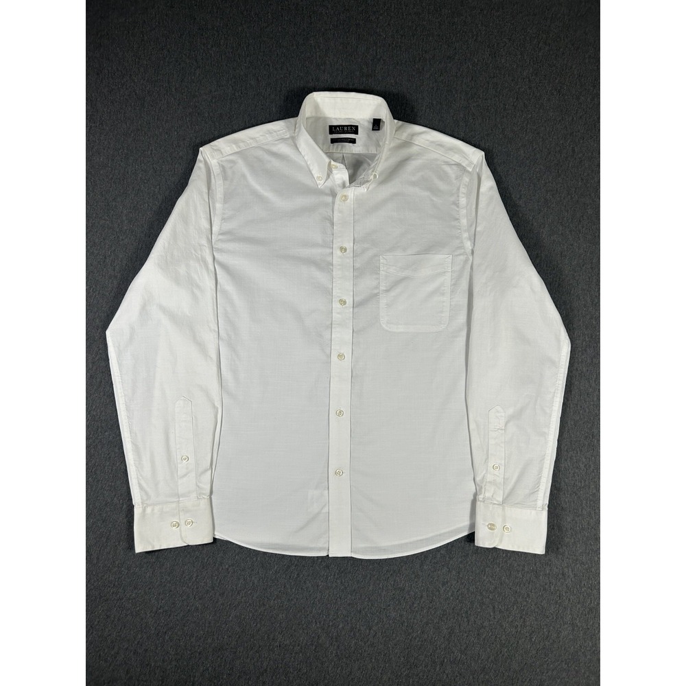 Lauren Ralph Lauren Soft Washed Stretch‎ Regular Fit Button Down Shirt Size L